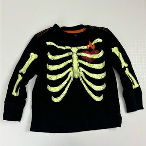 Old Navy brand long sleeve kids shirt, size 2t, skeleton